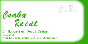 csaba reidl business card